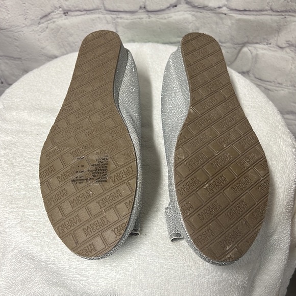 Silver wedge shoes, never worn, NWOT - Picture 6 of 6